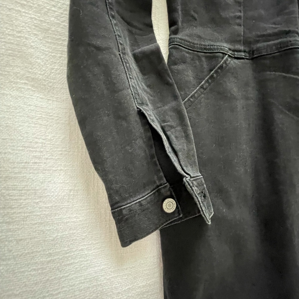 Gap Women’s Tall Black Denim Shirt Dress - Picture 4 of 8
